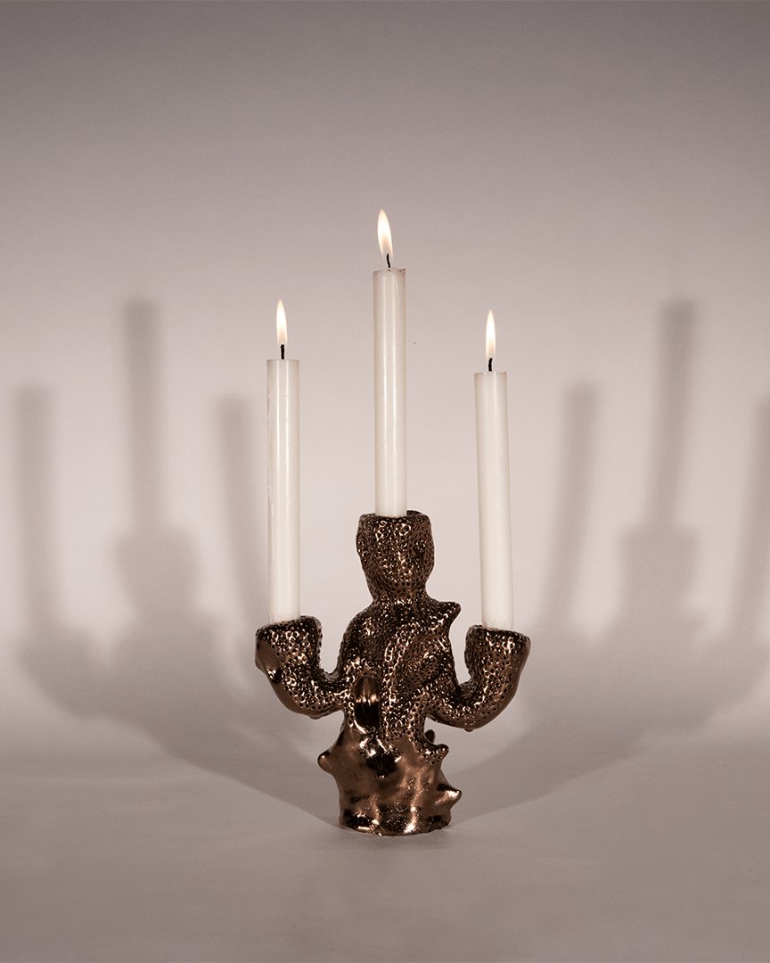 CORAL CANDLESTICK | bronz